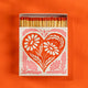 Botanical Heart Decorative Match Box