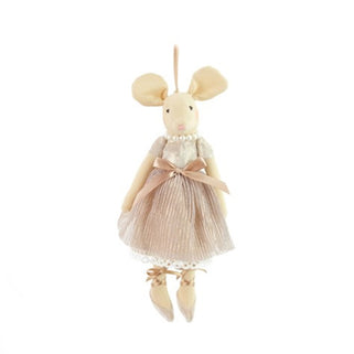 Hanging Felt Mouse - Blush Pink