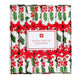 mini christmas crackers with holly and berry design in red and green