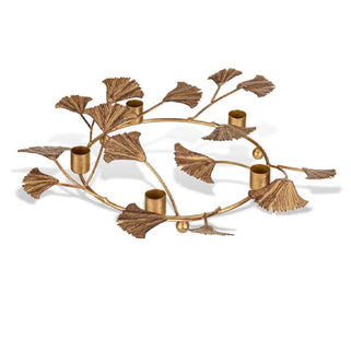 Khamila Leaf Iron Candle Holder