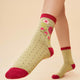 Sage Ladybird Design Ankle Socks