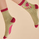 Sage Ladybird Design Ankle Socks