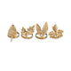 Brass Leaf Napkin Rings Set