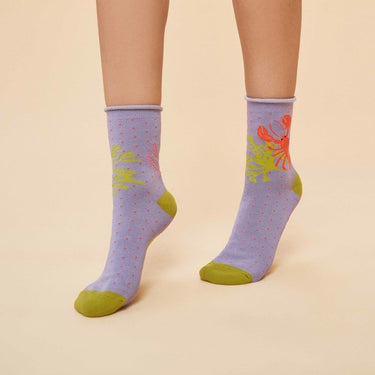 Lobster Buddies Design Ankle Socks Lavender