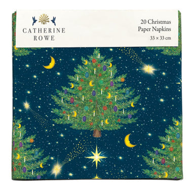 Celestial Christmas Trees Paper Napkins