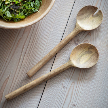 Midford Mango Wood Serving Spoons Pair