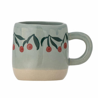 Blue Mug with Cherries