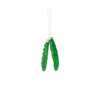 Pea Pod Glass Christmas Bauble