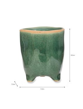 Positano Forest Green Plant Pot Small