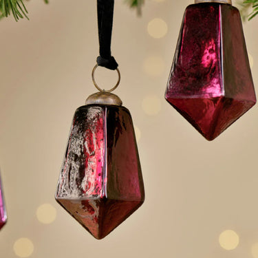 Ruby Red Glass Ratnam Bauble