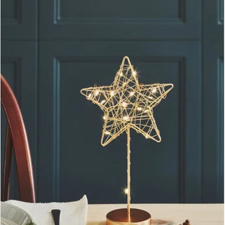 Light Up Gold Table Star