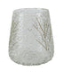 Textured Glass Tealight Holder with Gold Detail