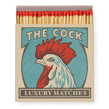 cock design giant matchbox with red tipped giant matches