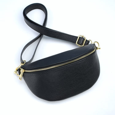 Monogram Leather Crescent Bag