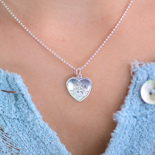 Personalised St Christopher Heart Birthstone Necklace