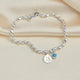 Personalised Silver Birthday Birthstone Bracelet with Number 18 and December Birthstone