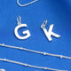 Sterling Silver Modern Font Initial Letter Charms