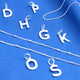 Sterling Silver Modern Font Initial Letter Charms