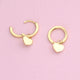 Gold Modern Heart Huggie Earrings