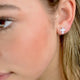 Sterling Silver Faceted Cross Stud Earrings