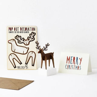 Pop Out Christmas Rudolf Card