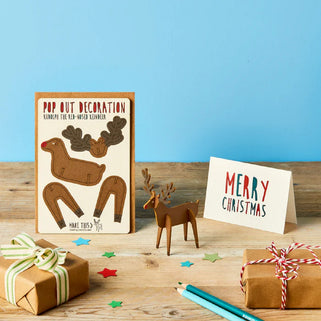 Pop Out Christmas Rudolf Card