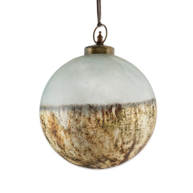 Smoky Silver Glass Giant Bauble