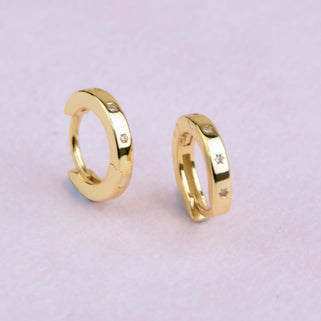 Small cz hot sale hoop earrings