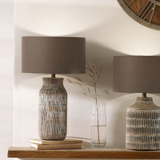 Yala Grey Wash Wood Lamp Base