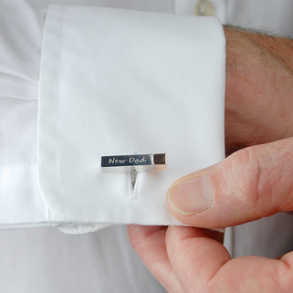 Personalised New Daddy Bar Cufflinks